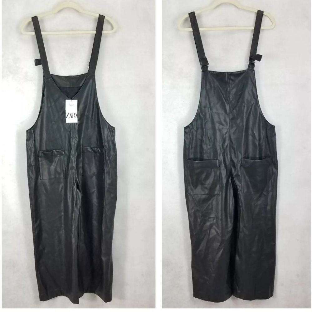 Zara faux leather jumpsuit
